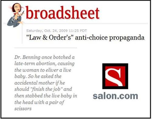 Salon, Law & Order, NBC, George Tiller, abortion.jpg
